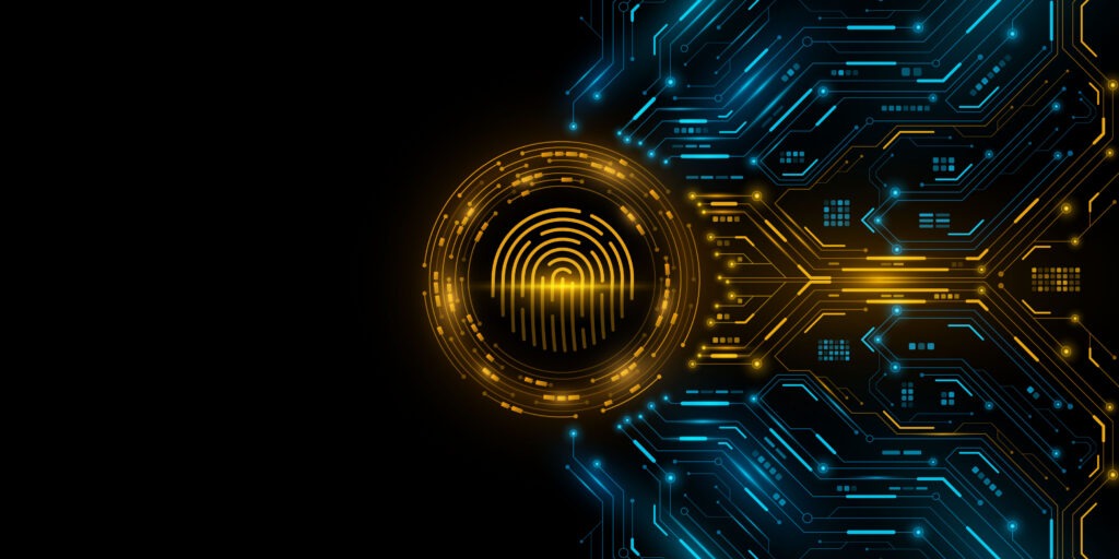 Futuristic fingerprint.